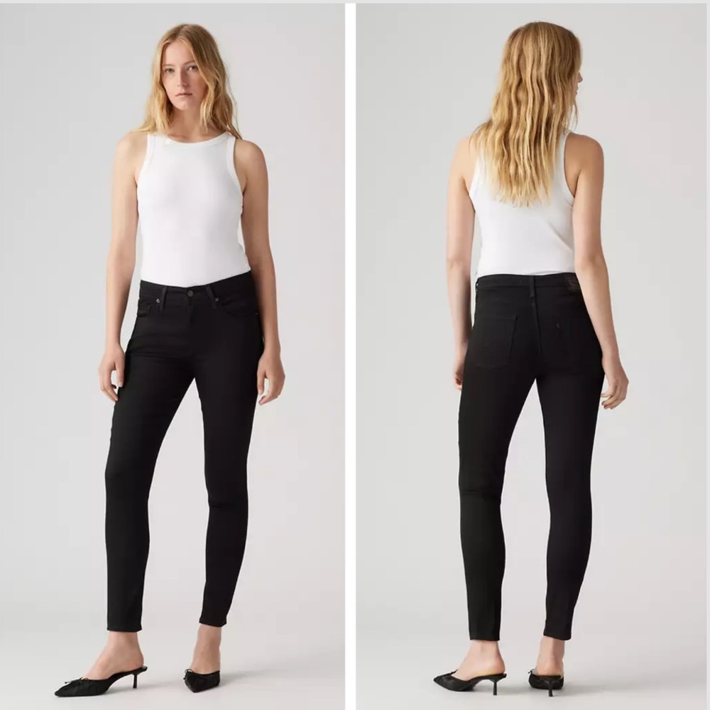 Levi’s 721 High Rise Skinny Jeans in Soft Black W 33 L 32